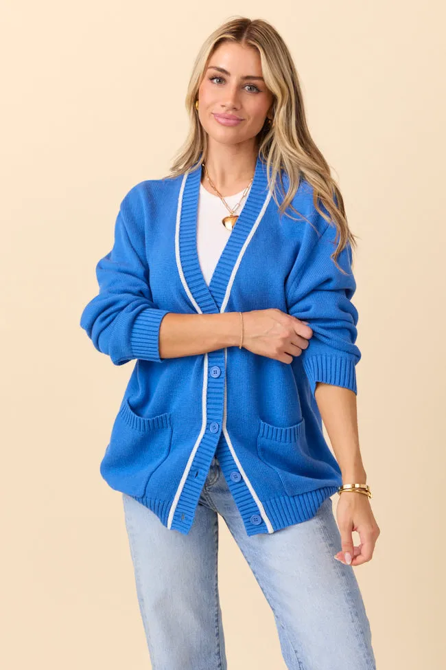 AntiStatic Treatment Travel Proof Annalise Blue Cardigan