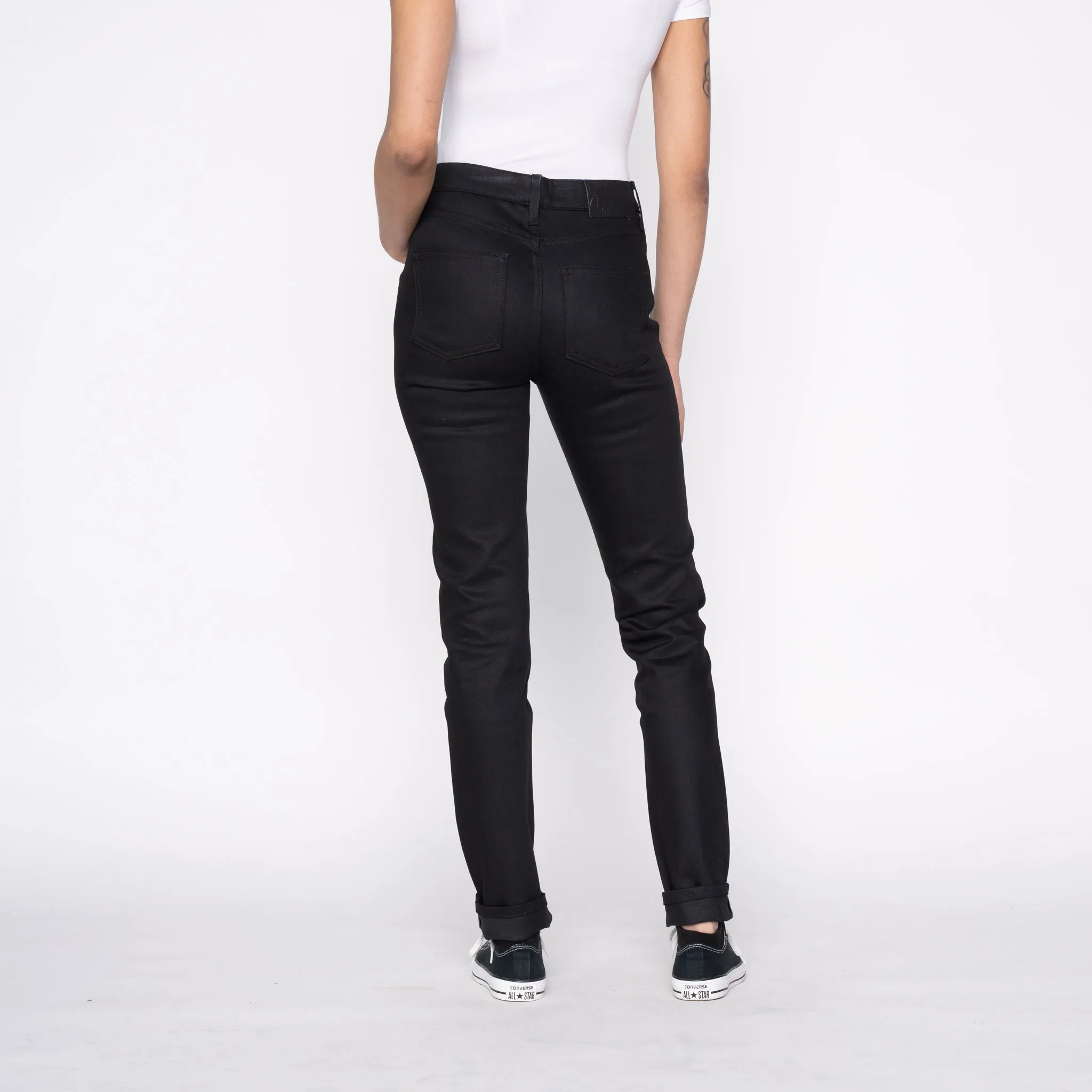 Women's - High Skinny - Black Cobra Stretch Selvedge Relaxed Style Low Profile Zipper