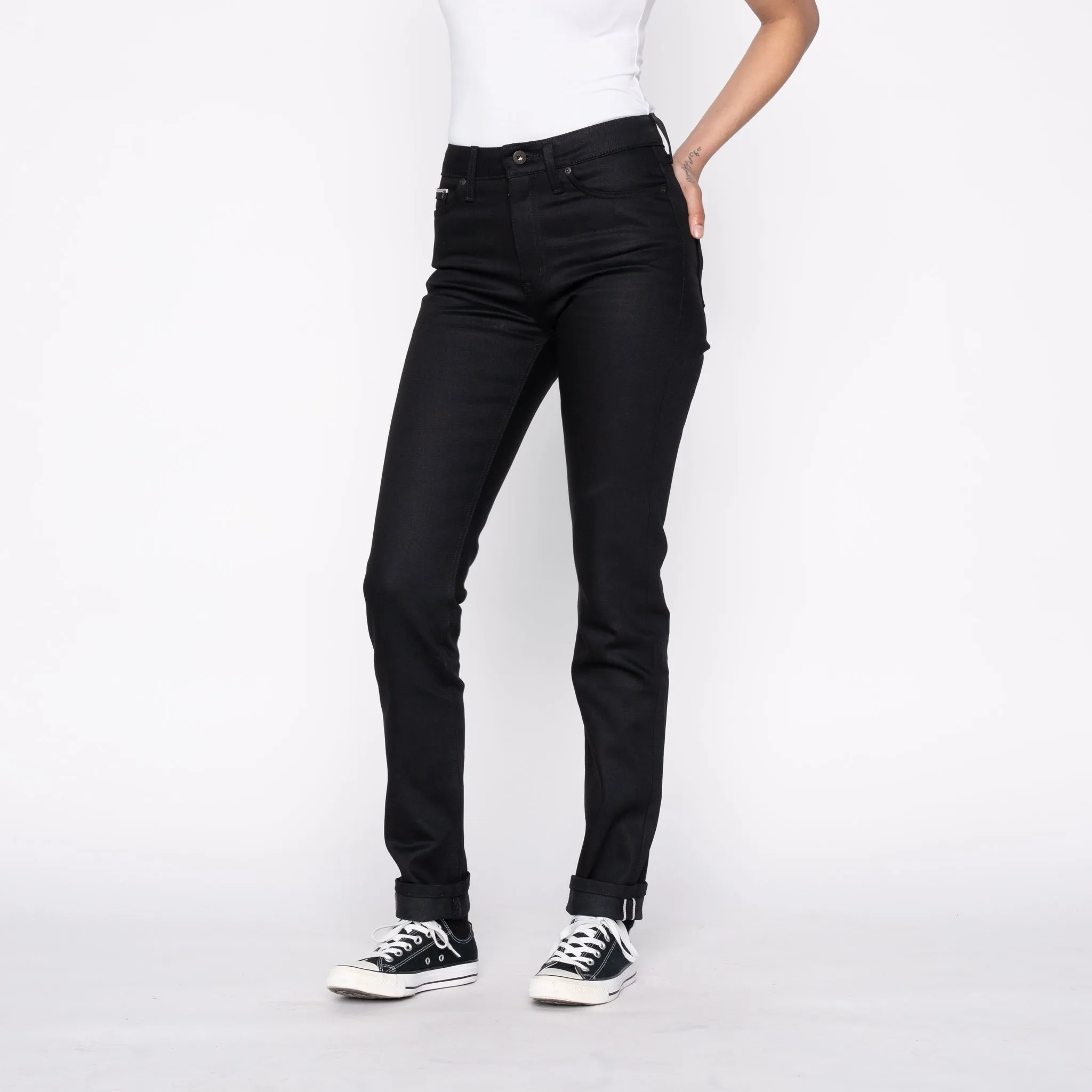 Women's - High Skinny - Black Cobra Stretch Selvedge Classic Design