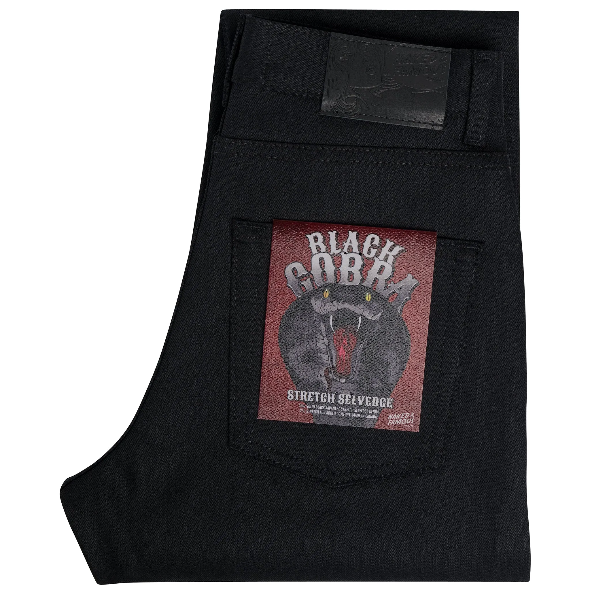 Weekend Warrior Adult Fashion Gym Ready Women's - Max - Black Cobra Stretch Selvedge