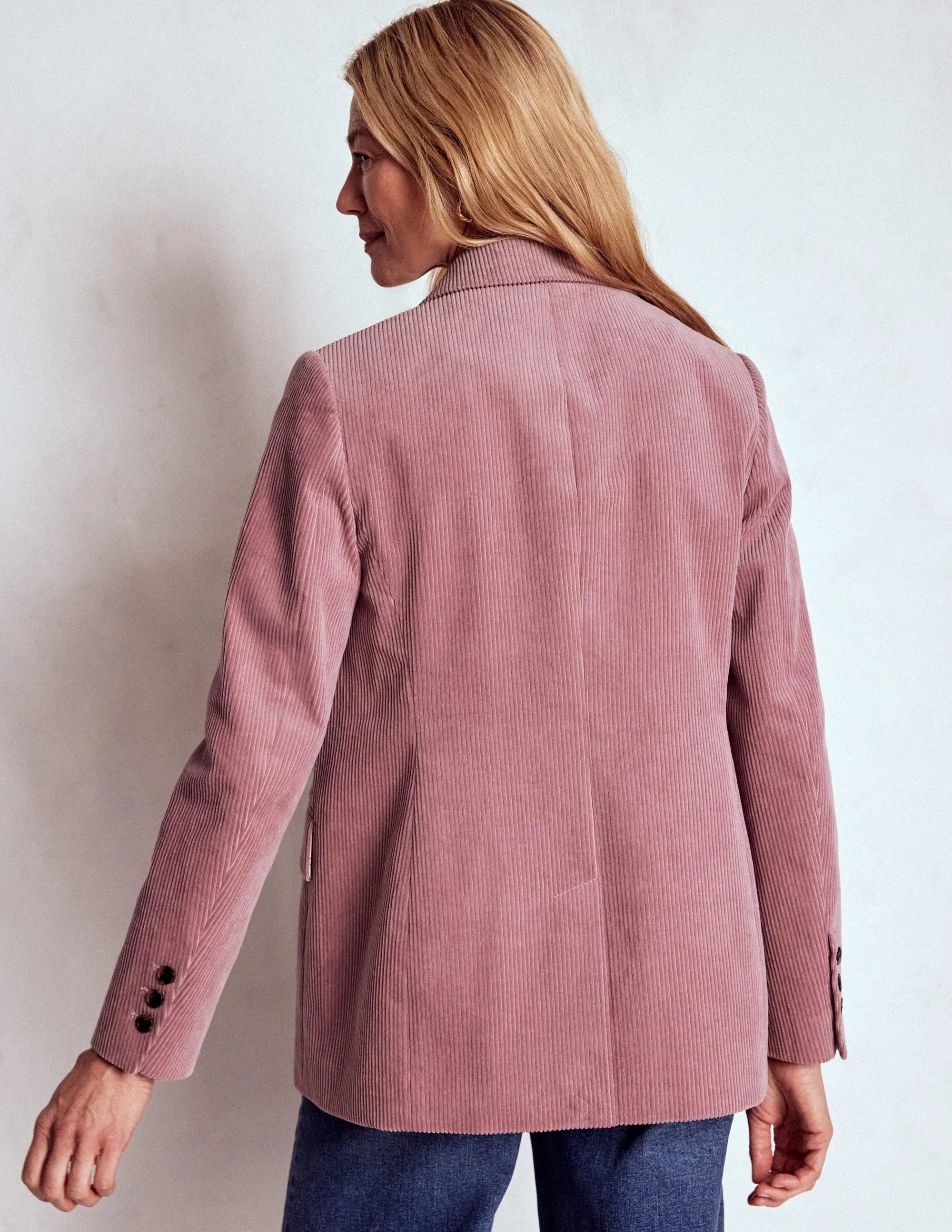 Woodbridge Cord Blazer-Blushing Rose Flexible Cuffs