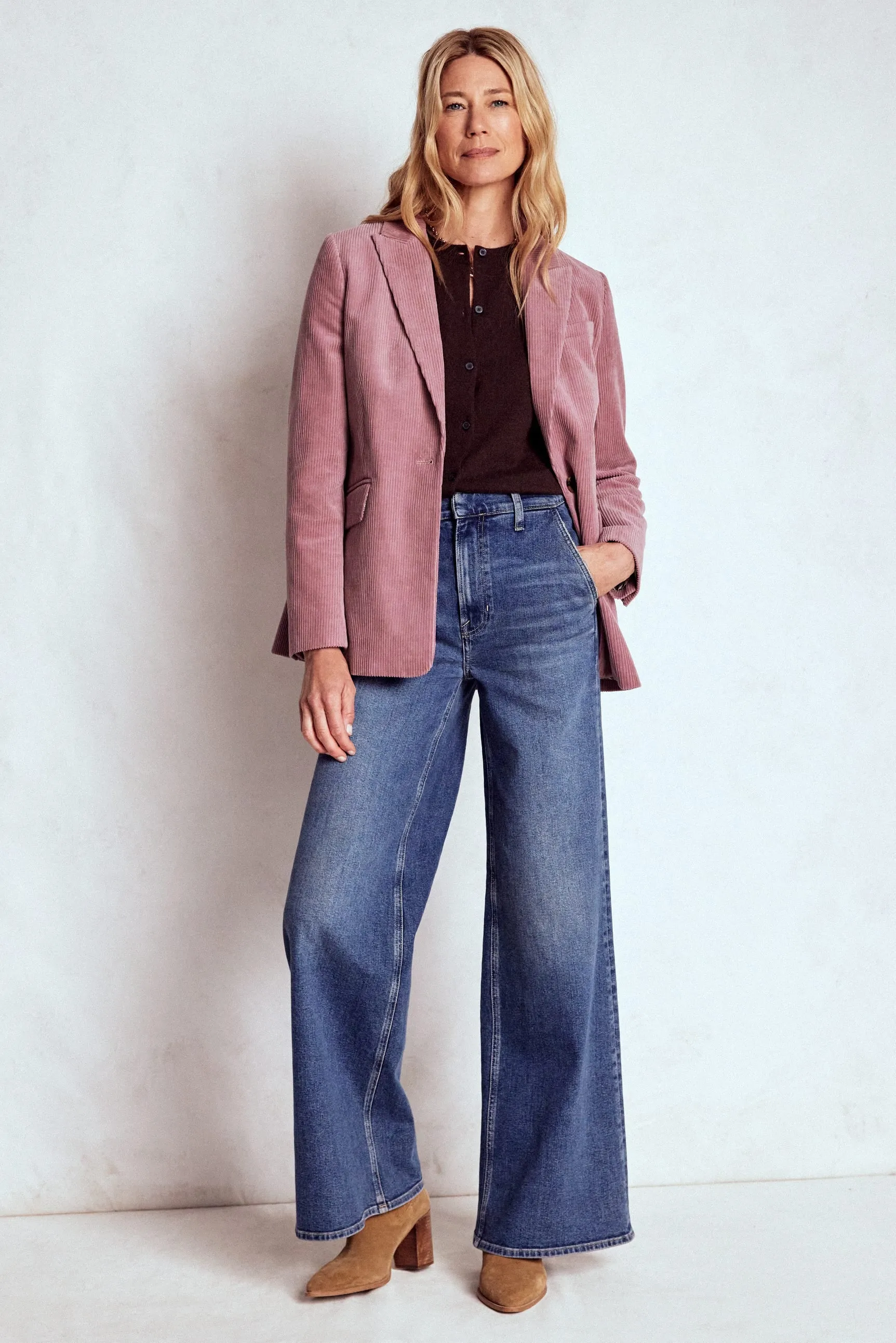 Woodbridge Cord Blazer-Blushing Rose Lightweight Comfort TearResistant Reinforcements