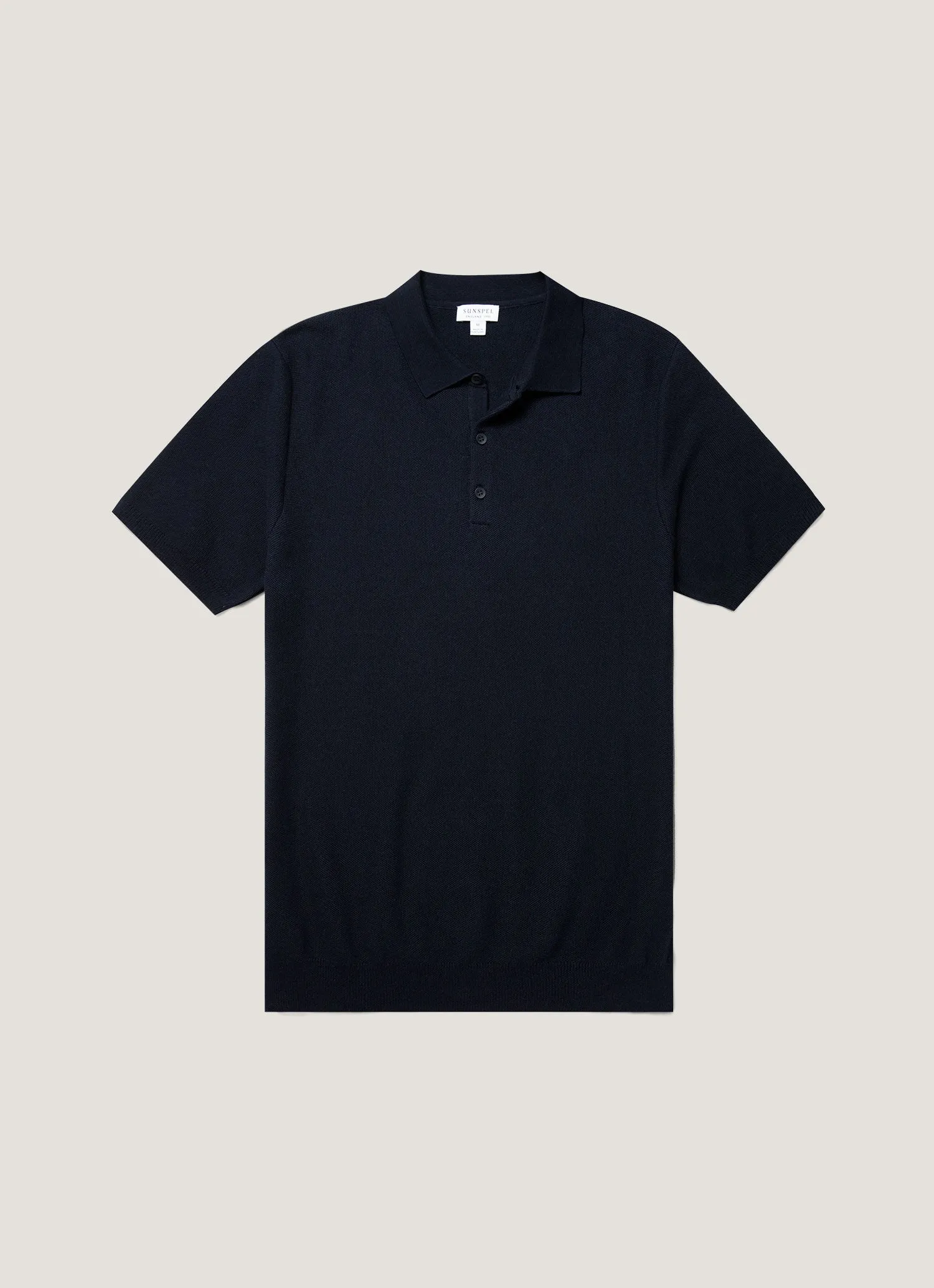 Classic Wearable tall size Men's Knit Polo Shirt in Navy