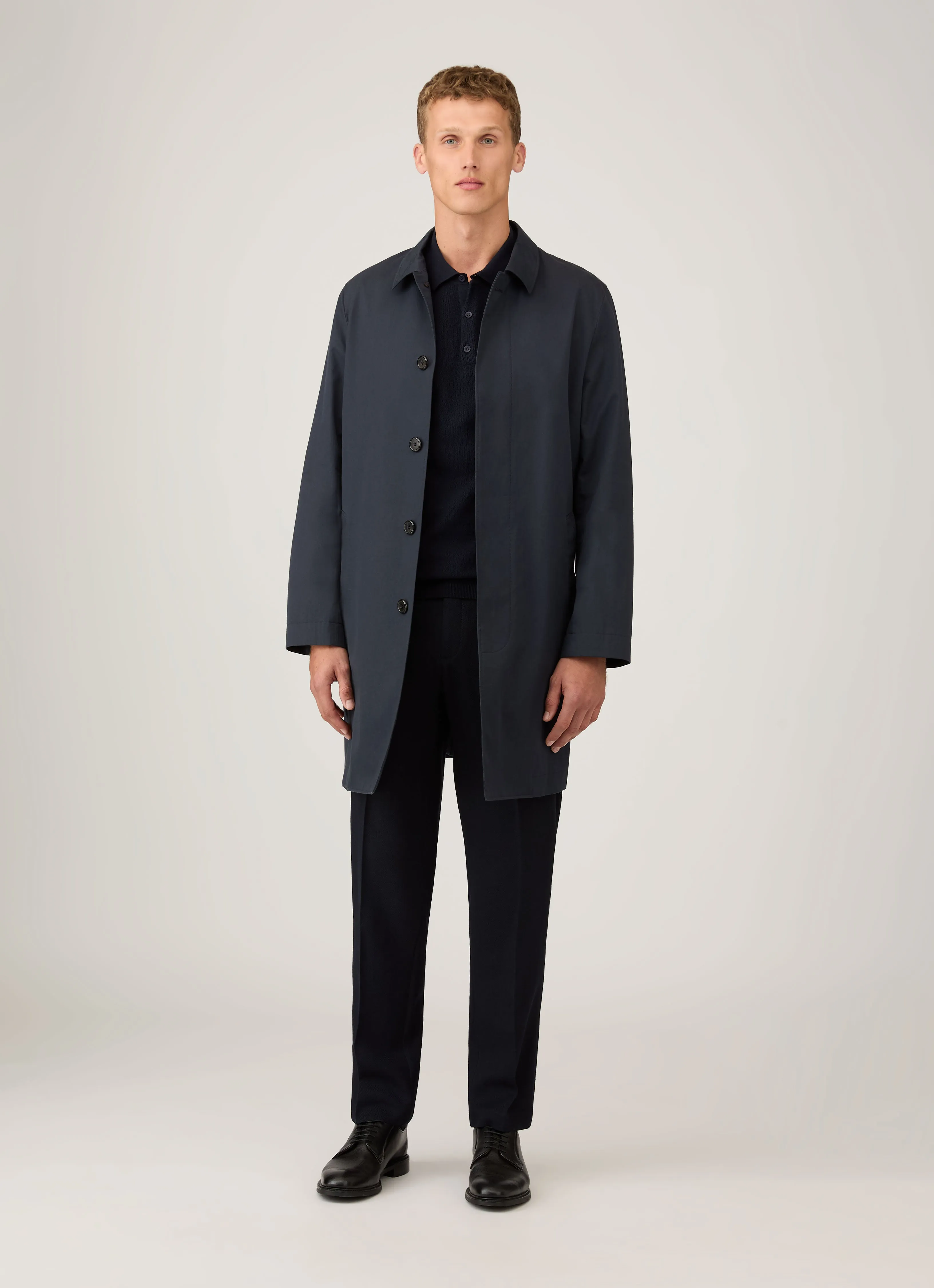 Men's Knit Polo Shirt in Navy Informal charm Active Trend