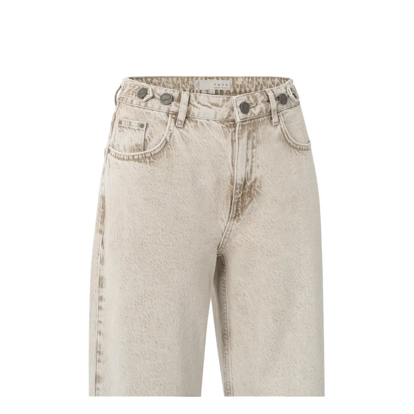 Contemporary Waistband Urban Explorer Evening Stroll Casual Friday YAYA Womens Jeans 01-311099-507 Washed Brown