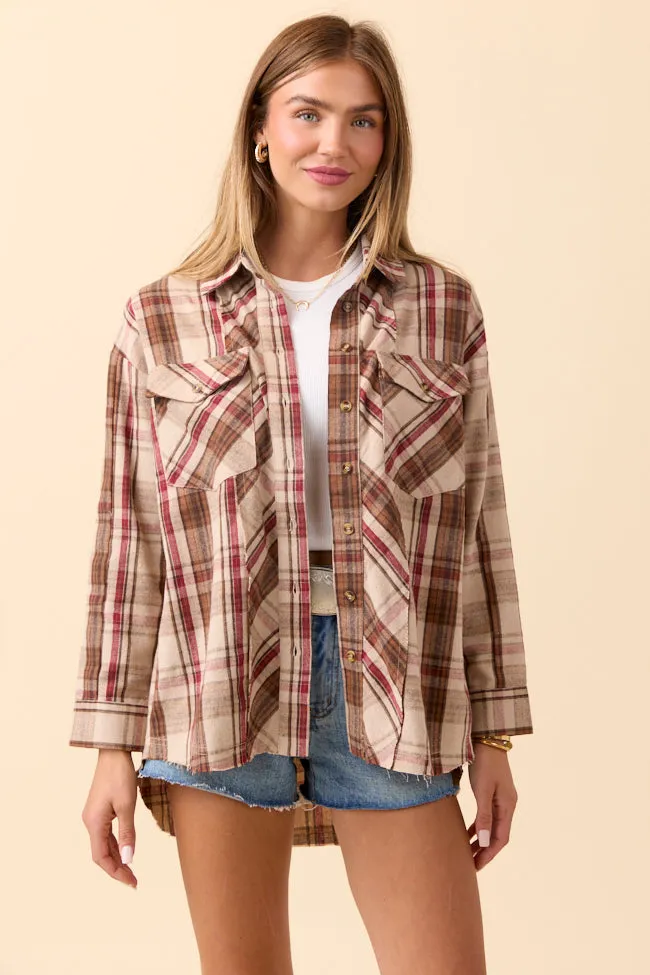 Zion Brown Plaid Flannel Top SALE PrecisionTailoring Storm Core
