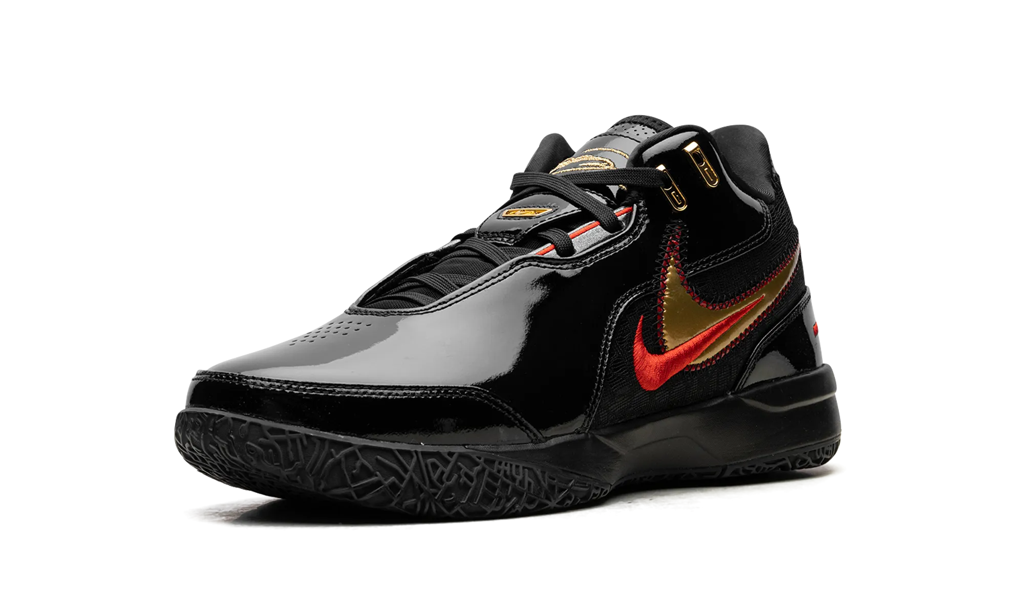 unisex running shoes thriller - themed running shoes Zoom LeBron NXXT Gen AMPD "Black University Red Gold"